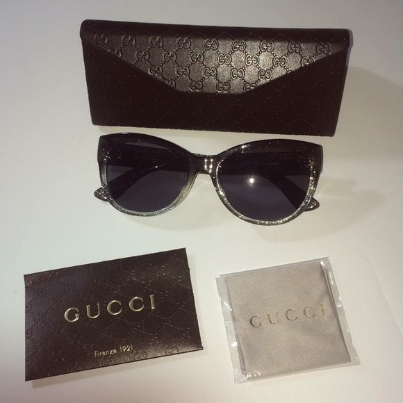 Gucci Accessories - Gucci butterfly glasses ombré glitter 60MM